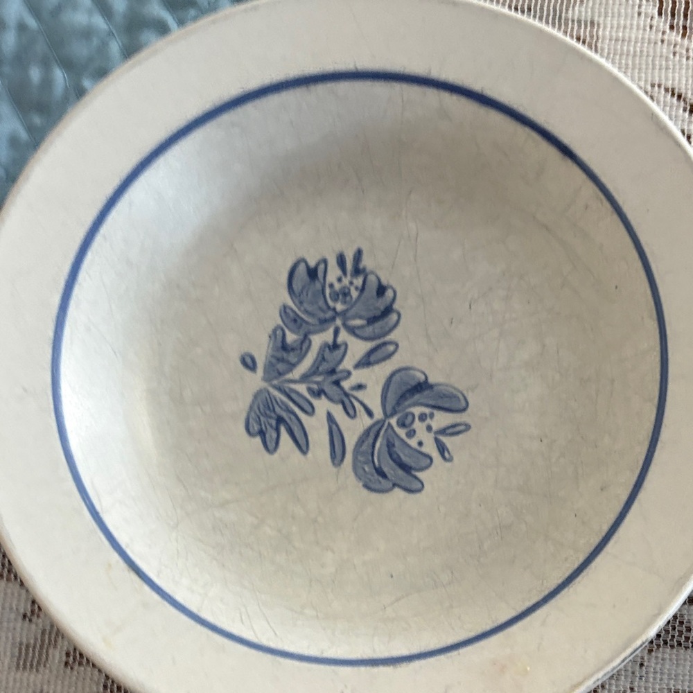 Blue Floral Patterned Plate